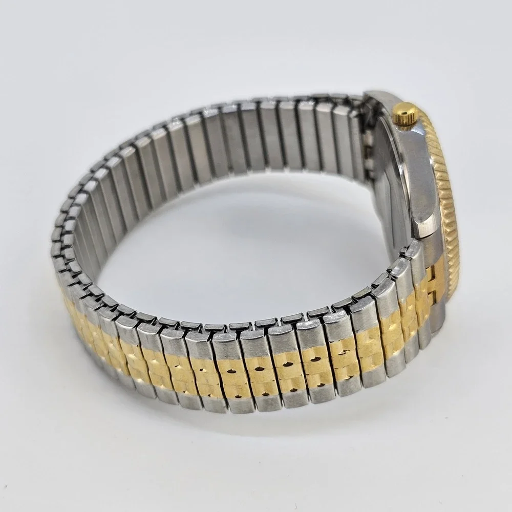 Men's Presidential Watch 35MM Gray Dial Two Tone Expandable Band 7